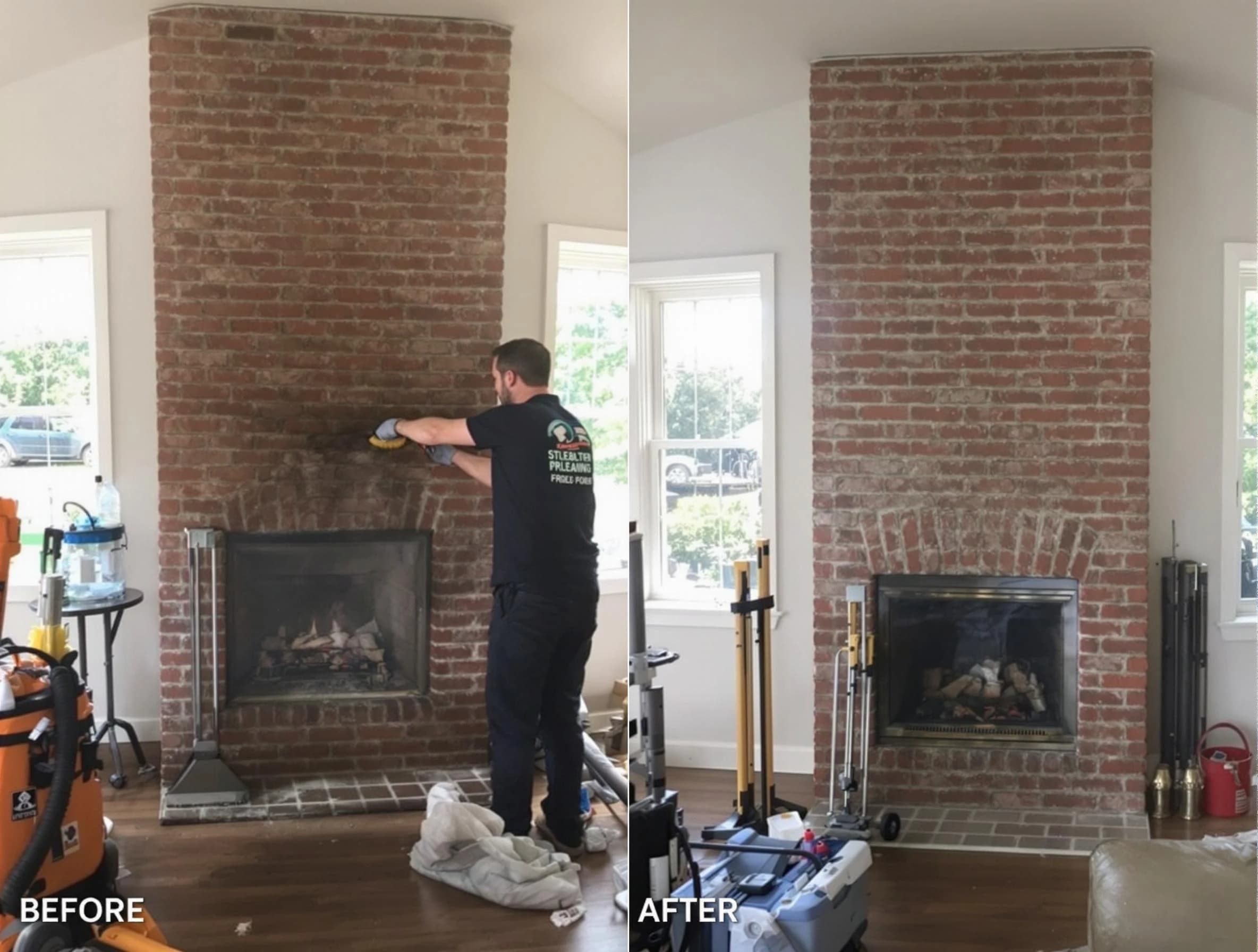 Finished chimney sweeping service by Goodlettsville Chimney Sweep in Goodlettsville, TN