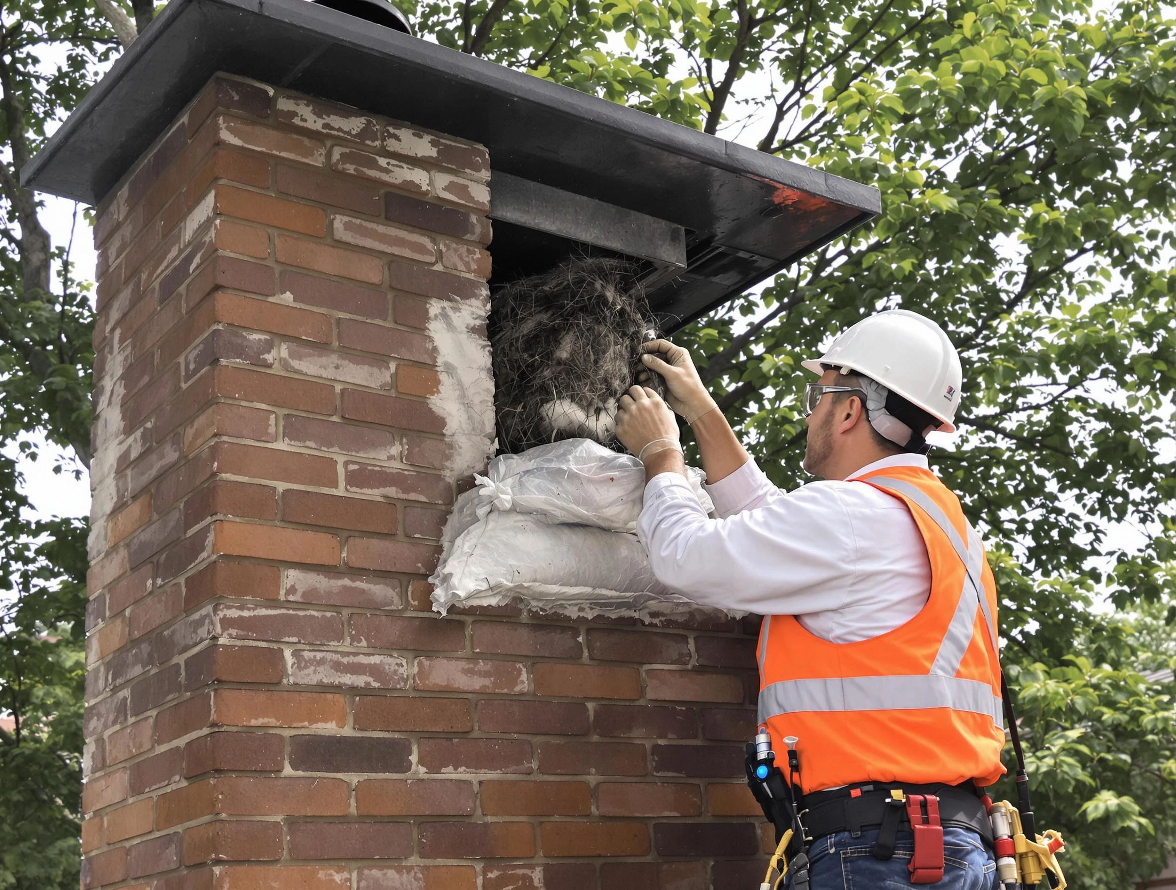 Humane removal of debris and animals by Goodlettsville Chimney Sweep in Goodlettsville, TN