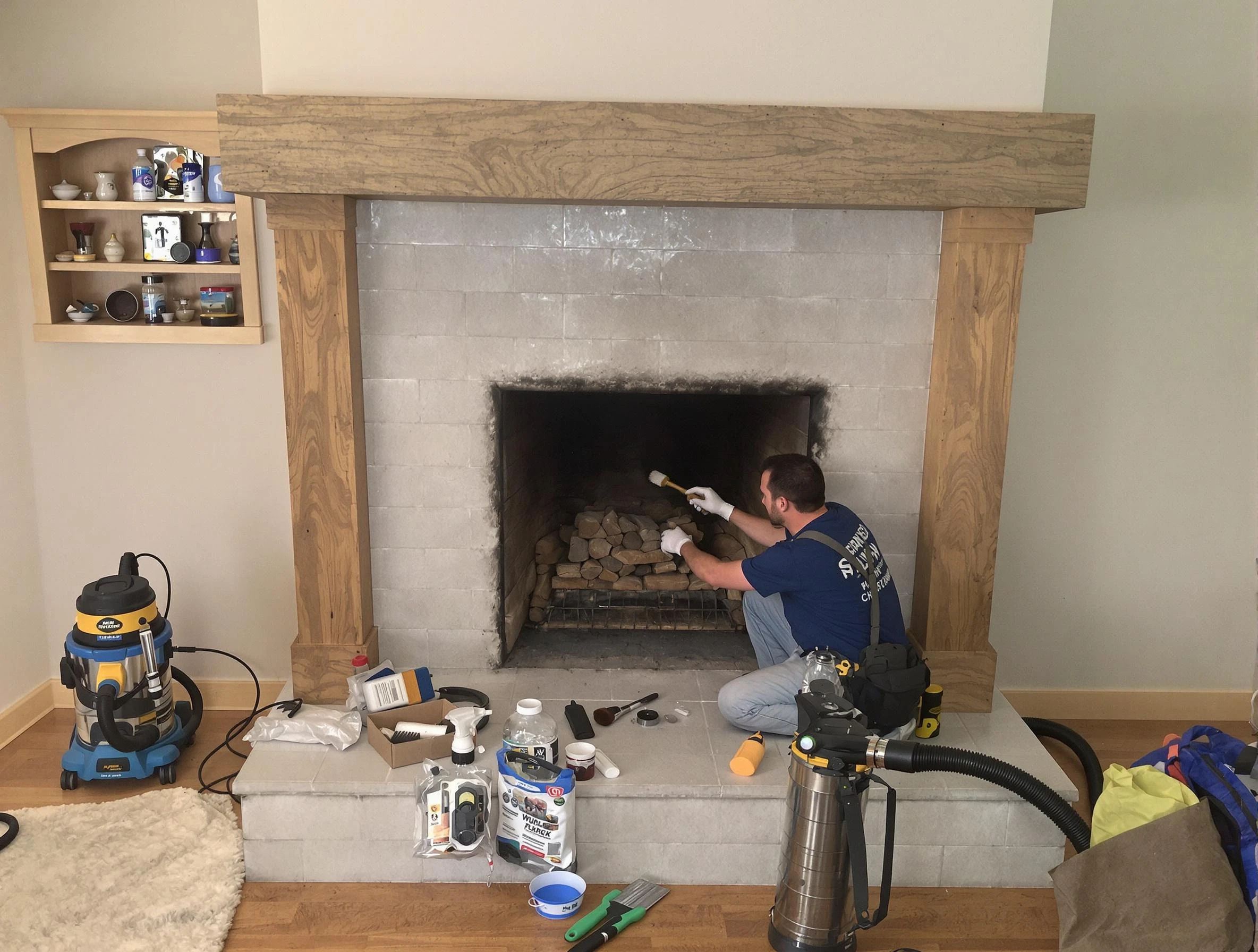 Detailed creosote removal process by Goodlettsville Chimney Sweep in Goodlettsville, TN