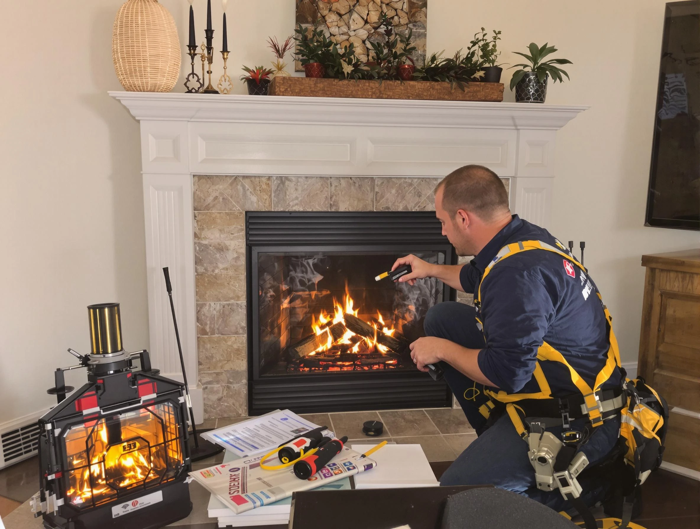 Safety-focused fireplace inspection by Goodlettsville Chimney Sweep in Goodlettsville, TN